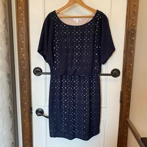 London Times Navy and Nude Dress